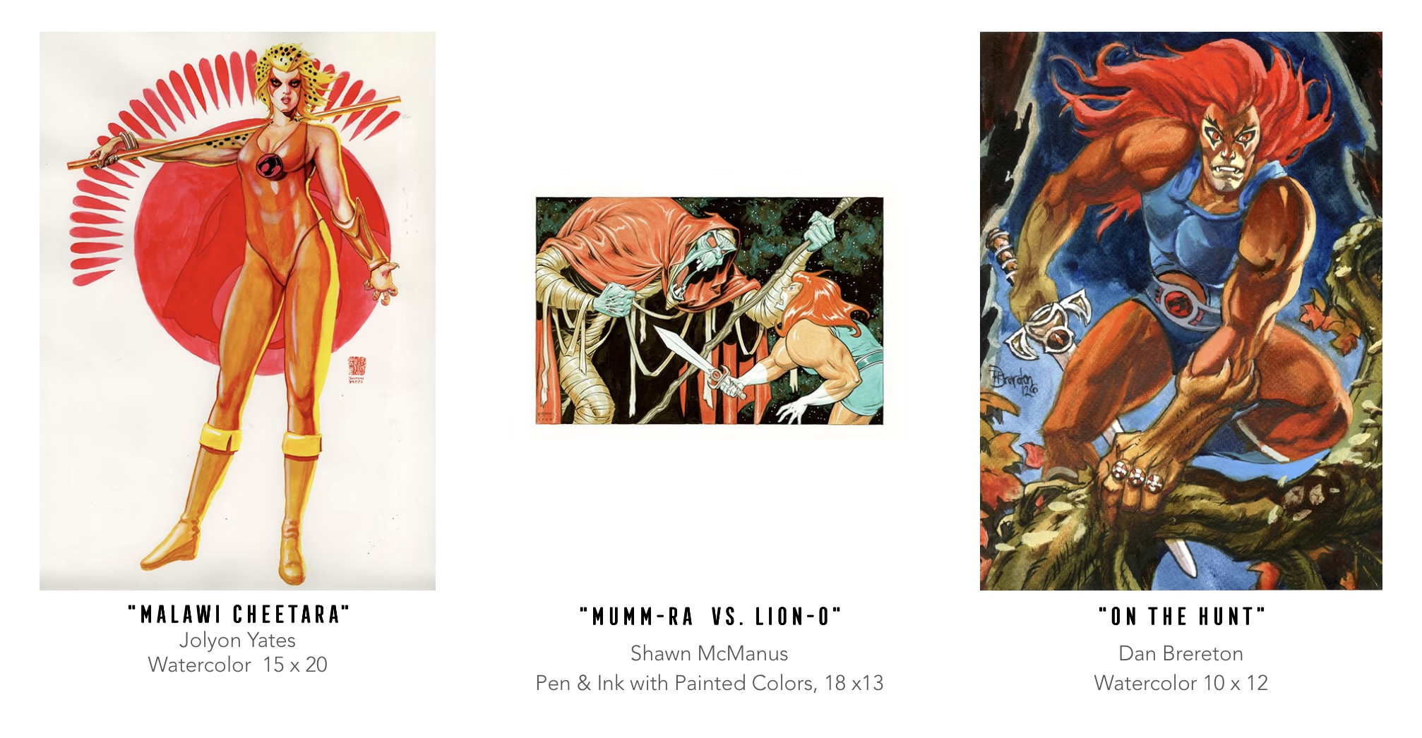 Three art pieces up for auction from Jolyon Yates, Shawn McManus and Dan Brereton