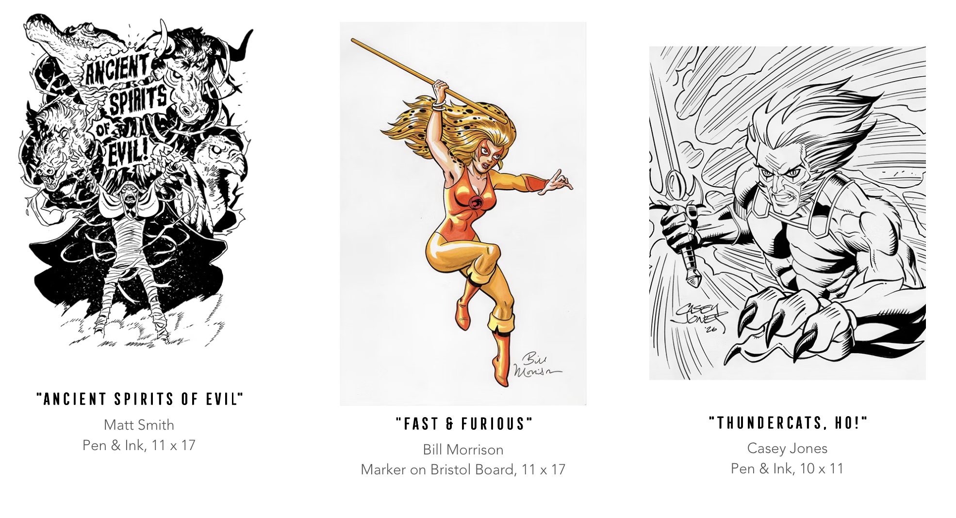 Three art pieces up for auction from Matt Smith, Bill Morrison, and Casey Jones